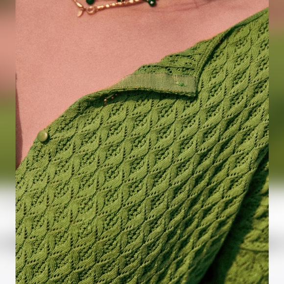 Sezane Adela 100% Organic Cotton Cardigan - Picture 2 of 10